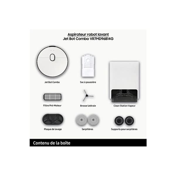 Robotdammsugare - Samsung - Jet Bot Combo VR7MD96B14G - Vit - 2 års garanti