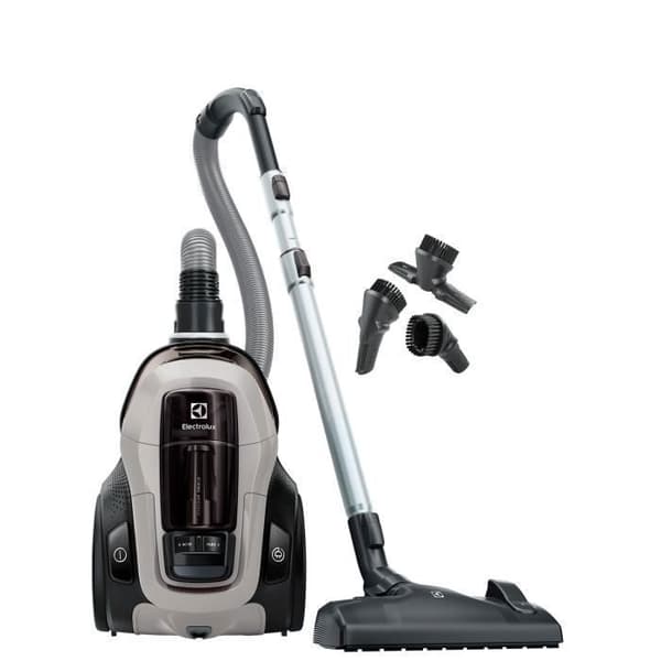 Electrolux Pure C9 påslös kanisterdammsugare, 7 filtreringssteg, luftflödesdimmer, 3 i 1 tillbehör, PC91-4MG, grå Grå