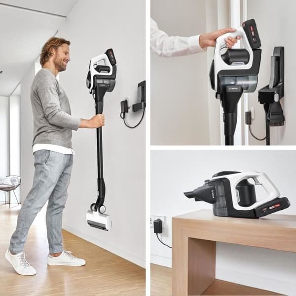 BOSCH BBS8214 Unlimited Series 8 Sladdlös multifunktions kvastdammsugare - Lång batteritid - 3 hastigheter - Ultraladdare