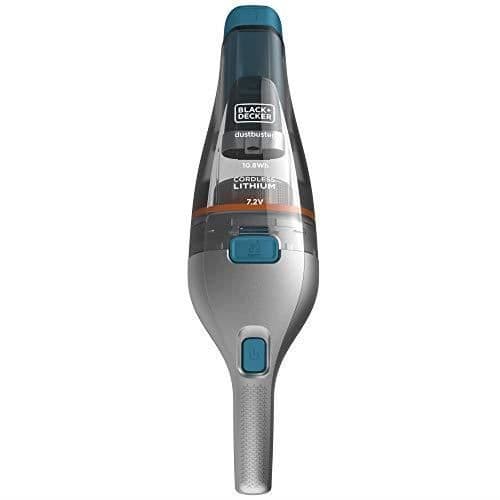 BLACK+DECKER NVC215WA-QW Sladdlöst handdammsugare - 7,2 V - Laddningsstation - Borste 15.5, 385 ml, Silver och blå NVC215WA-Q