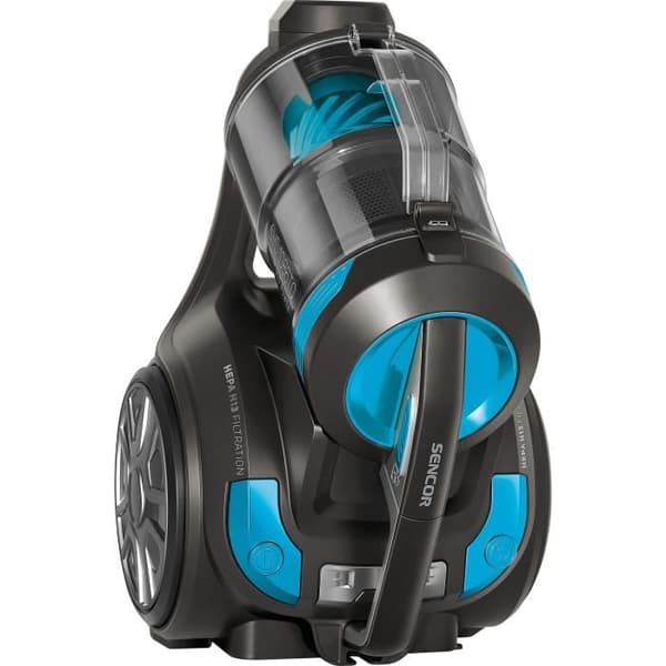 Säcklös släpvagnsdammsugare - SENCOR SVC 1086TQ - 700 W - 78 dB - 3,5 L - Svart / Blå