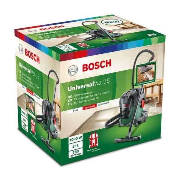 Bosch våt- och torrdammsugare - UniversalVac 15 - 1000W - 15L - Blåsfunktion