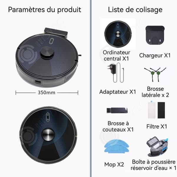 INN Robotdammsugare två i ett 4000pa 3200mah vattentank på 600 ml flera lägen rengöring lång batteritid