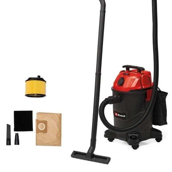 Einhell Dammsugare för vatten och damm TC-VC 1825 A (1 250 W, tank på 25 L) Levereras med munstycken, filter och påse