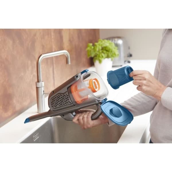 BLACK + DECKER BHHV320B-QW - Håndstøvsuger - Dustbuster Lithium 12V - 2 hastigheder - 25 min. autonomi - Blå