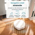 Miniatyrbillede 5 af 6: EZICLEAN All In One Z12 Ultra - Tilsluttet robotstøvsuger med tømningsbase - 270 min - 14,4 V - 1,8 L - Hvid