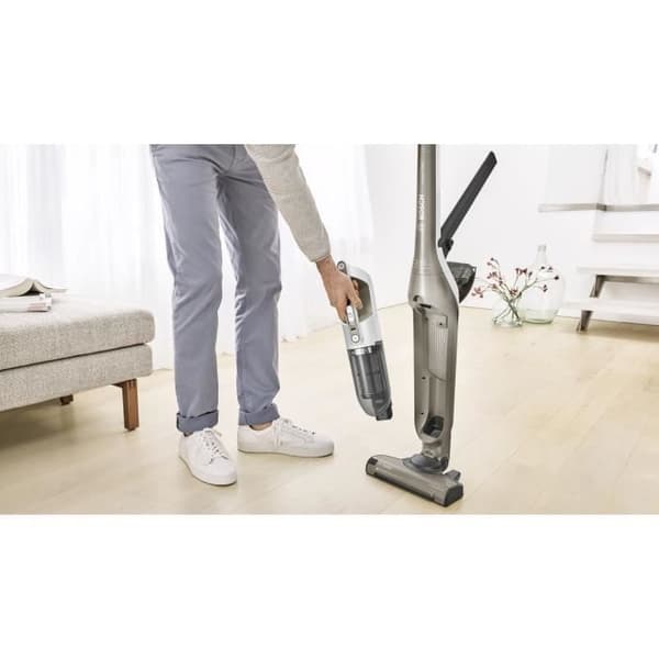 BOSCH BBH3ALL23 Flexxo 2-i-1 ledningsfri og multifunktionel stavstøvsuger - 2 hastigheder - 23V - 50 min batterilevetid - Metallic champagne