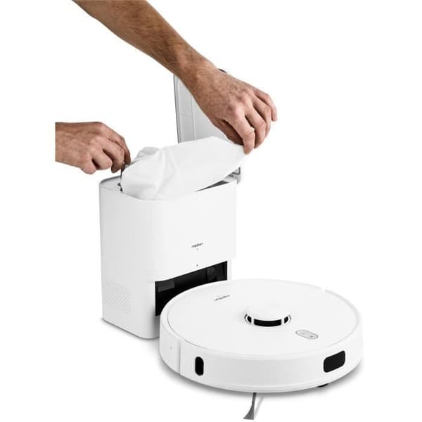 MEDION X41 SW+ - Robotdammsugare med tömningsstation - 200 min - Kraftfull sugkraft på 8000 Pa - Lasernavigering
