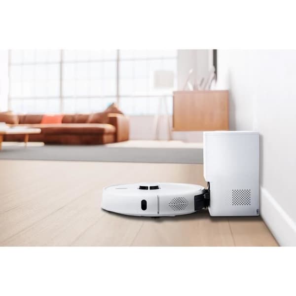 MEDION X41 SW+ - Robotdammsugare med tömningsstation - 200 min - Kraftfull sugkraft på 8000 Pa - Lasernavigering