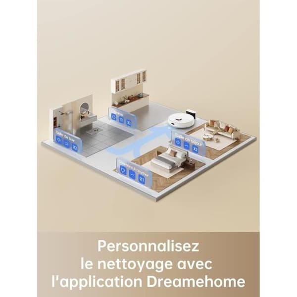DREAME D9Max Vit - 2-i-1 robotdammsugare - Intelligent laser LDS-navigering - 4 000 Pa - Kartor för flera våningar