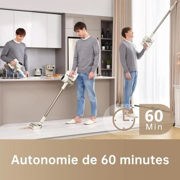 DREAME R10 - Sladdlös stavdammsugare - 120AW effekt, 60 min batteritid - Avancerad filtrering - Borste för flera ytor