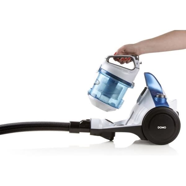 DOMO DO7286S Poseløs Støvsuger - 1,5 L - 700 W - Hvid og Blå