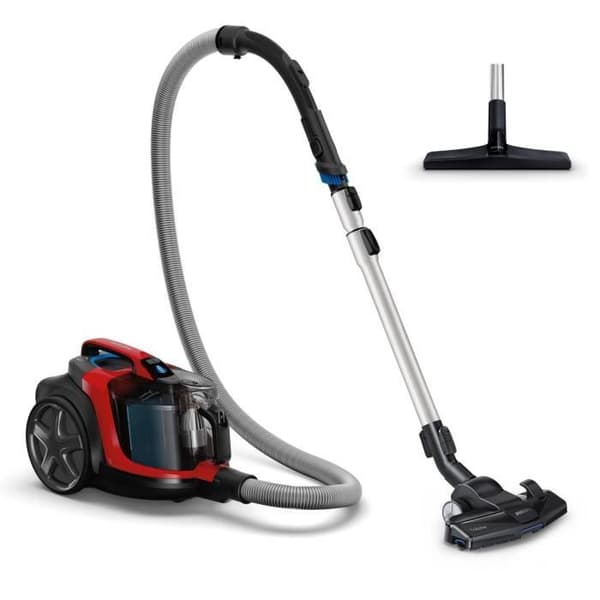 PHILIPS FC9729/09 PowerPro Expert påslös släddammsugare - 650 W - 76 dB - A - Röd