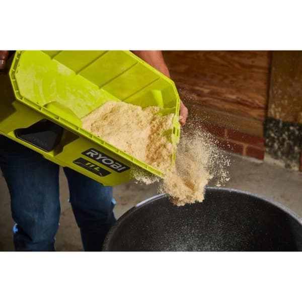 RYOBI RV1811-0 18V verkstadsdammsugare - 1500l/min - 11 L uppsamlingsbehållare - H12 HEPA-filter - Adapter. fogmunstycke och trattmunstycke