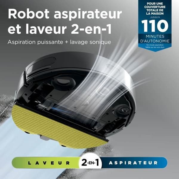 Shark Matrix Plus RV2620WAEU - 2-i-1 selvtømmende robotstøvsuger og moppe - Rengør hjørner og vinkler - Optimal dækning