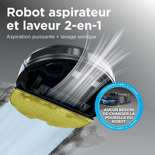 Shark Matrix Plus RV2620WAEU - 2-i-1 selvtømmende robotstøvsuger og moppe - Rengør hjørner og vinkler - Optimal dækning
