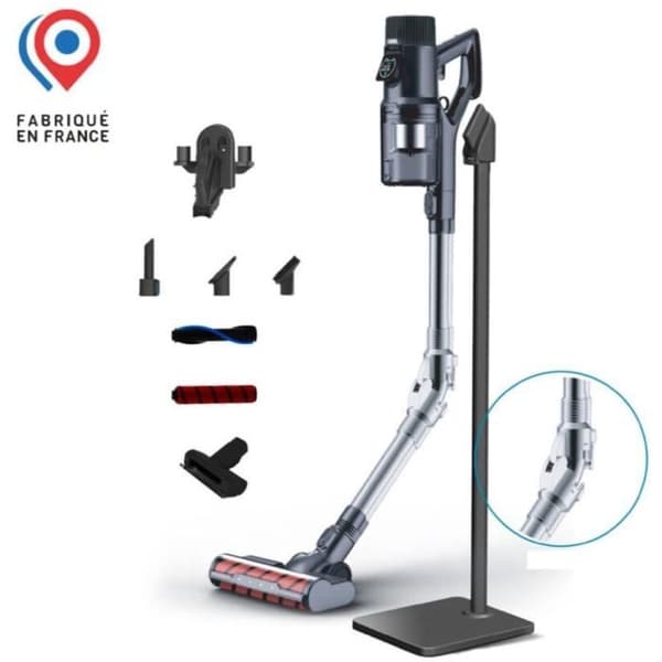 Ledningsfri stavstøvsuger - EZICLEAN Cycloboost FR15 Animal Made in France - 450 W - 80 min - 30 kPa - Sort