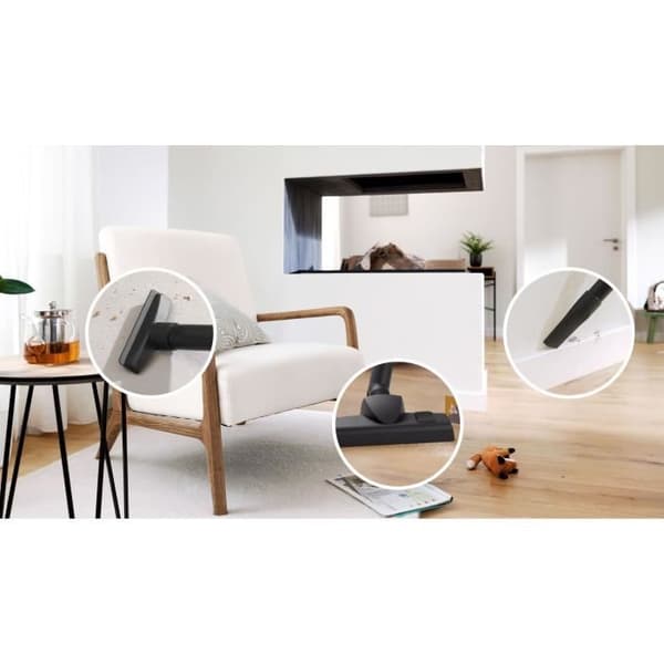 BOSCH Serie 4 BGB41BA1 - Pölypussillinen sylinteripölynimuri - 11 m kantama - 4 litran pölypussitilavuus - 75 dB - 700 W - Musta