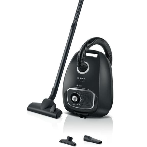 BOSCH Serie 4 BGB41BA1 - Pölypussillinen sylinteripölynimuri - 11 m kantama - 4 litran pölypussitilavuus - 75 dB - 700 W - Musta