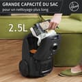 Miniatyrbillede 4 af 6: HOOVER HE1 - Støvsuger med kompakt og kraftfuld pose - Stor kapacitet 2,5 liter - Høj ydeevne på hårde gulve og tæpper