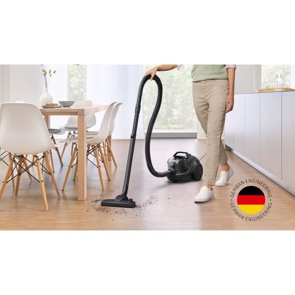 Ny! Poseløs cylinderstøvsuger - BOSCH BGC21X300 - 550W - 2L - 76 dB - Sort