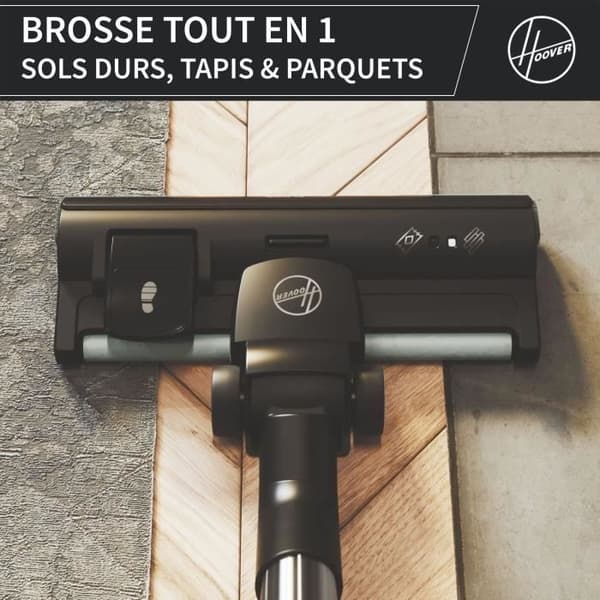 Poseløs støvsuger med beholder - HOOVER - HP321PAF - 850 W - 75 dBA - 2 L - Grå
