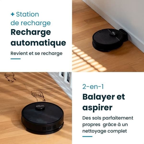 EZIclean I-BOT Z6 MAX - Yhdistetty pölynimuri ja moppirobotti 150 min - 2 kPa - 0,43 L - Musta