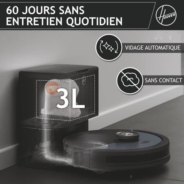 Robotti-imuri - HOOVER HG450HP HYDRO Pro - 4000 Pa - Käyttöaika: 120 min - 65 dBA