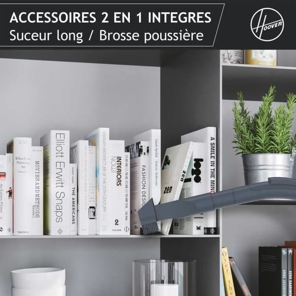Poseløs cylinderstøvsuger - HOOVER BR21HM - 700 W - Kassette: 2 L - 78 dBA