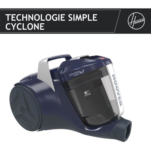 Poseløs cylinderstøvsuger - HOOVER BR21HM - 700 W - Kassette: 2 L - 78 dBA