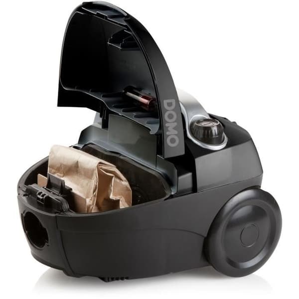 DOMO DO1033S - Kompakt dammsugare med 450W påse - HEPA10-filter. Räckvidd 7 m. Påskapacitet 1,5 l.