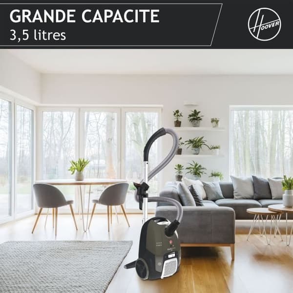Pölypussillinen kelkkaimuri - HOOVER Telios Extra TXL20PET - 700 W - 3,5 L - 69 dBA - Eläimille tarkoitettu