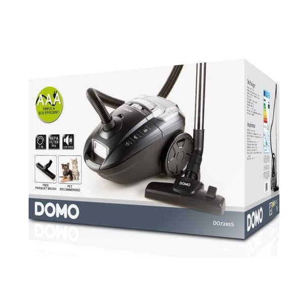 DOMO DO7285S Släddammsugare med påse - 700W - 69 dB - A - Grå
