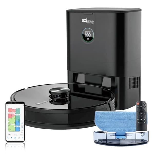 EZICLEAN I-Bot Z7 Smart Connected Robotdammsugare med sugkopp - 240 min - 3 kPa - 300 m² - 3 L