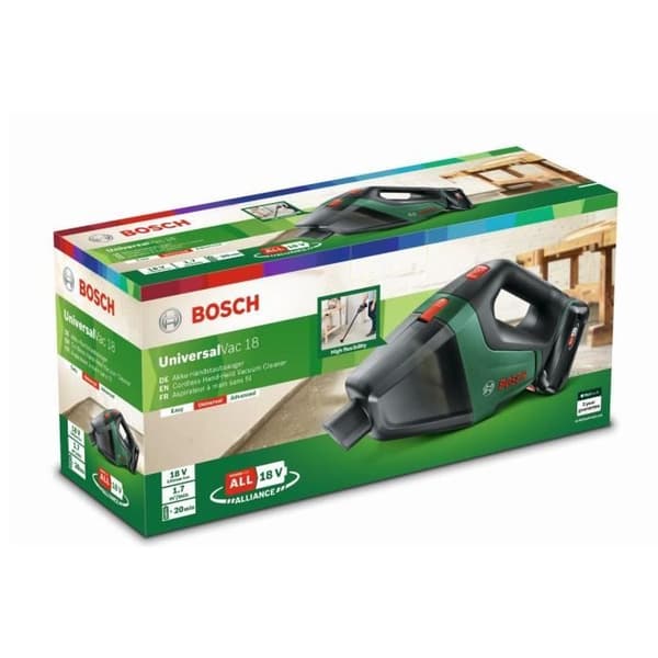 BOSCH ledningsfri håndstøvsuger - UniversalVac18 SÆT 1 batteri 2,5Ah