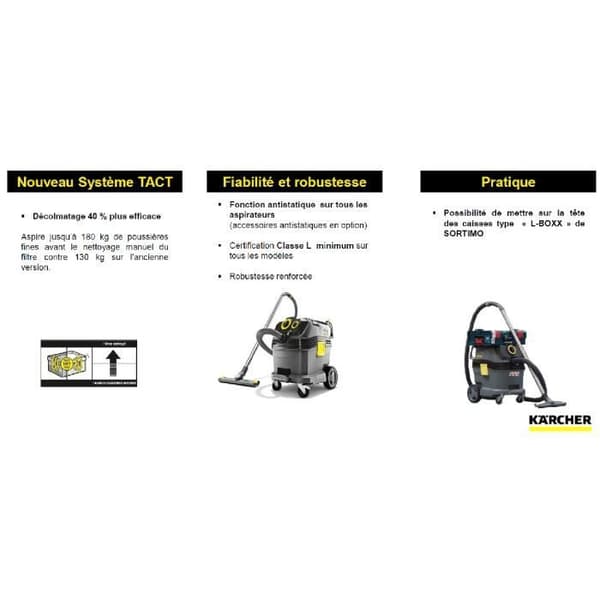 Vattensug och dammsugare 50L 1380W (Tact Filter Clean avkolning) NT 50/1 Tact Te L Karcher