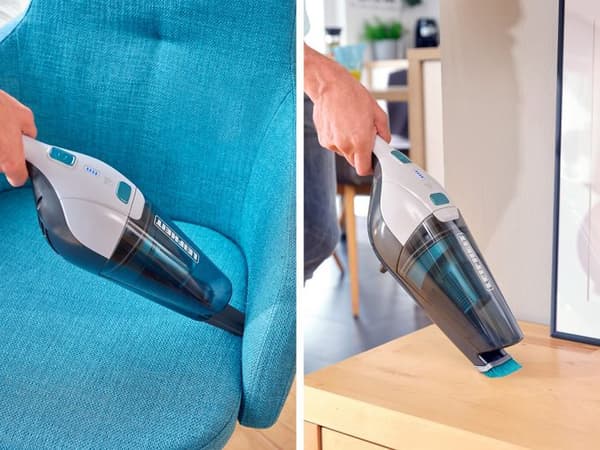 Trådlös 2-i-1 sopborste Leifheit Regulus PowerVac 11927, multifunktionell dammsugare 16V, autonomi 35min, vit