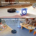 Miniatyrbild 3 av 6: Roborock Q8 Max - Robotdammsugare och golvmopp Svart - 5500Pa - Dubbel Borste - Autonomi 240 Min - Reaktiv teknologisk hinderundvikelse