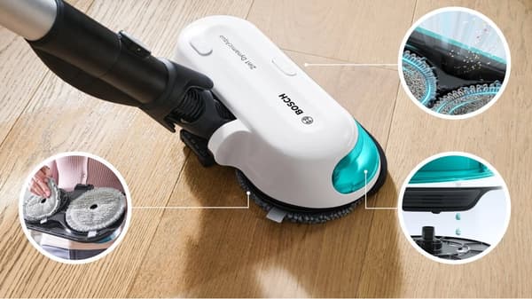 Bosch BCS71HYG4 Ledningsfri 2-i-1 støvsuger, støvsugning og mopping Unlimited 7 ProHygienic Aqua White