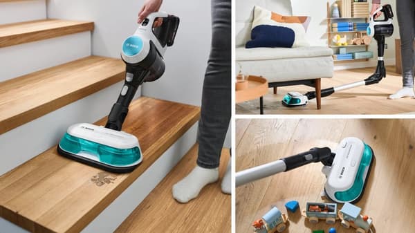 Bosch BCS71HYG4 Ledningsfri 2-i-1 støvsuger, støvsugning og mopping Unlimited 7 ProHygienic Aqua White