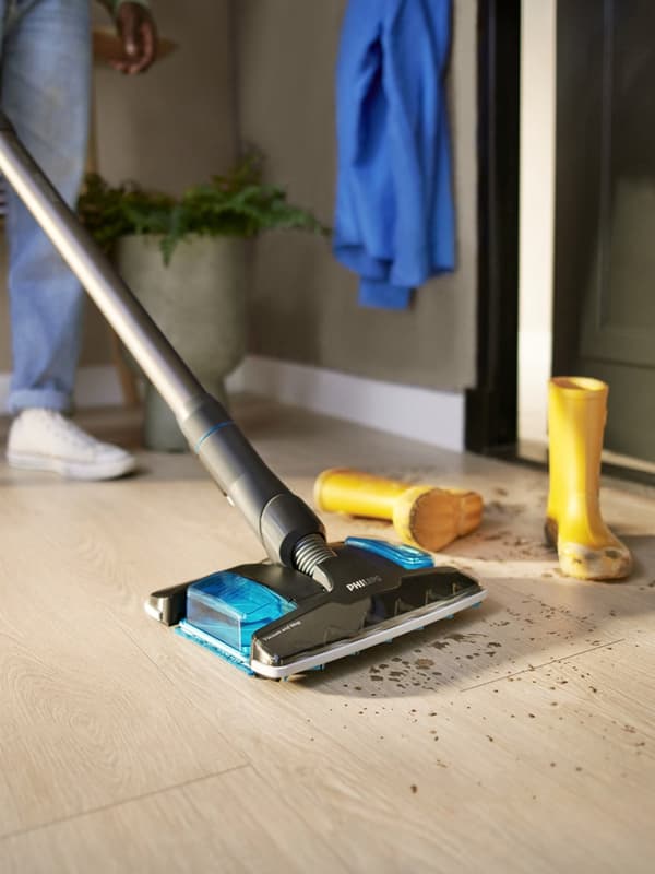 Philips 8000-serie XC8055/01 stavstøvsuger/elektrisk kost Batteridrevet tør- og vådsuger Cyklonisk poseløs 0,6 L Aqua-farve, Sort