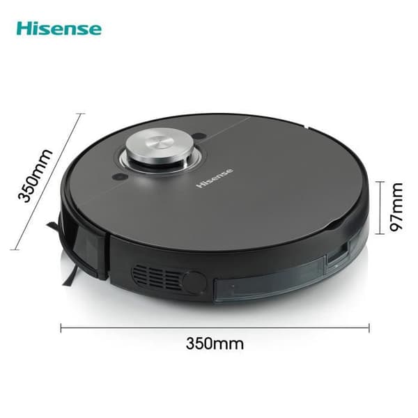Hisense RVCL144AB Robotdammsugare Golvtvätt Svart Laser Mappning App