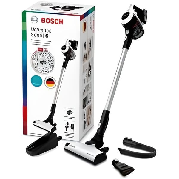 Trådlös golvslzen - Bosch - Unlimited Series I 6 - Vit - Påsefri - Multifunktionell Vit