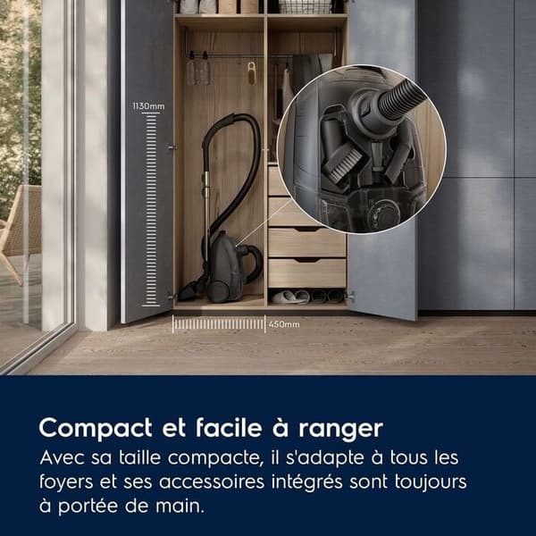 Elektrisk dammsugare med påse Electrolux 500 Electrolux EB51C1WP Rosa
