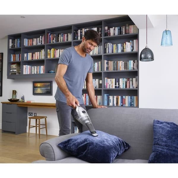 BLACK+DECKER NVC220WC-QW Dustbuster Litium 7.2V 15.5 AirWatt 385 ml Sladdlös Handhållen Dammsugare Metallic Grå