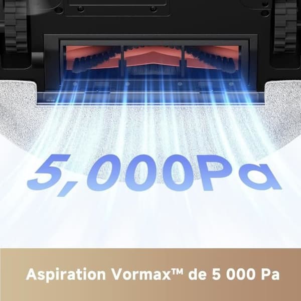 MOVA E20 - Robotdammsugare - LDS Navigation, 5 000 Pa sugkraft - 2-i-1-dammsugare och mopp - Kompakt