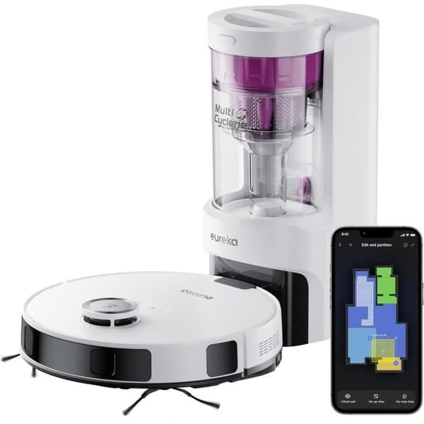 Robotstøvsuger - EUREKA E10S Hvid - 4000 Pa - 180 min - 200 ml