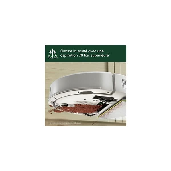 iRobot Roomba 105 Combo - 2-i-1 robotstøvsuger - 7 kPa sugekraft - LiDAR-navigation - Tæppedetektion