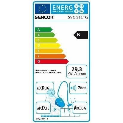 Påslös burkdammsugare - SENCOR - SVC-511TQ - 890 W - 76 dB - 1,5 L - Turkos