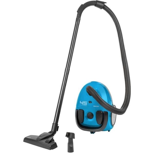 Kanisterdammsugare med påse - SENCOR - SVC 45BL-EUE3 - 850 W ECO-motor - 79 dBA - 1,5 L - Blå